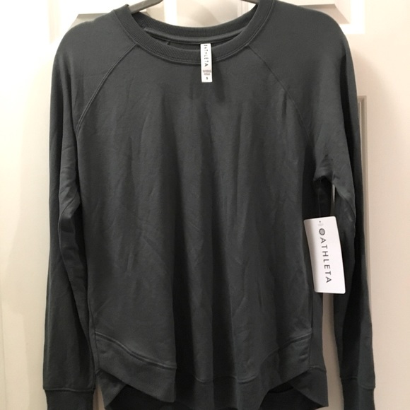 NWT Athleta Mindset Sweatshirt - Bali Green (S) - Picture 3 of 6